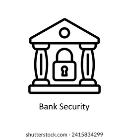 Bank Security, Vektorgrafik-Symbol-Stil Illustration. EPS10-Datei