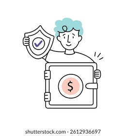Bank Security Vector Style Illustrations 