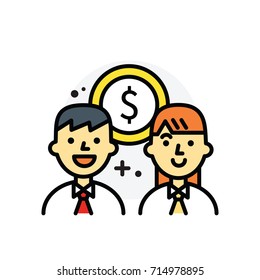 Bank service concept Isolated Line Vector Illustration editable Icon