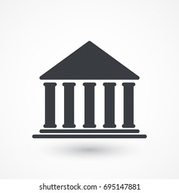 Bank sign line vector icon. Institution sign vector icon