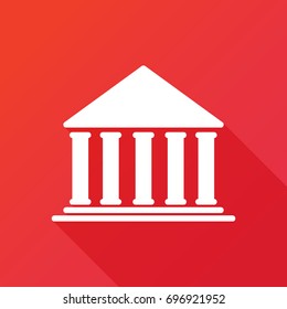 Bank sign vector icon. Institution sign vector icon
