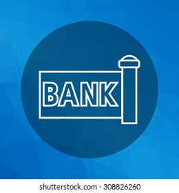 Bank signboard icon