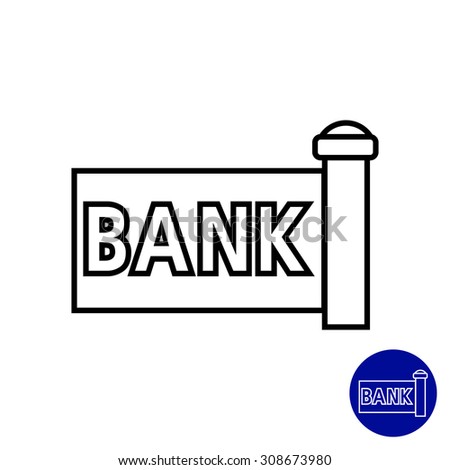 Bank signboard icon