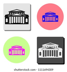 Bank. simple flat vector icon illustration on four different color backgrounds