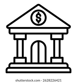 Coleção de Ícones de Vetor Simples do Banco
