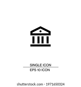 Bank single icon eps 10