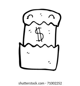 bank statement cartoon