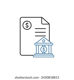 bank statement concept line icon. Simple element illustration. bank statement concept outline symbol design.