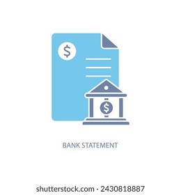 bank statement concept line icon. Simple element illustration. bank statement concept outline symbol design.