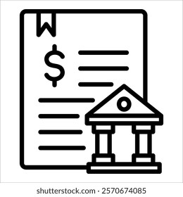 Bank Statement Icon Element For Design