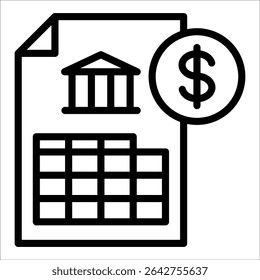 Bank Statement Icon Element For Design