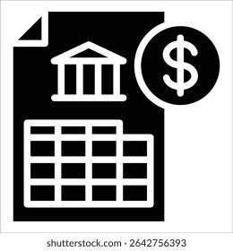 Bank Statement Icon Element For Design