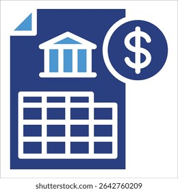 Bank Statement Icon Element For Design