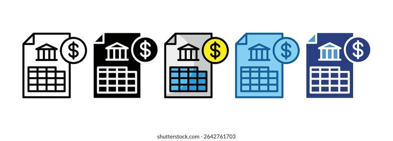 Bank Statement Icon Element For Design