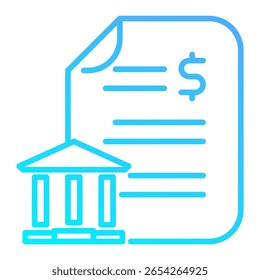 Bank Statement Icon Element For Design