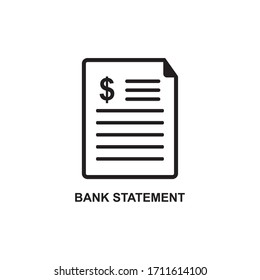 BANK STATEMENT ICON , EXPENSE ICON