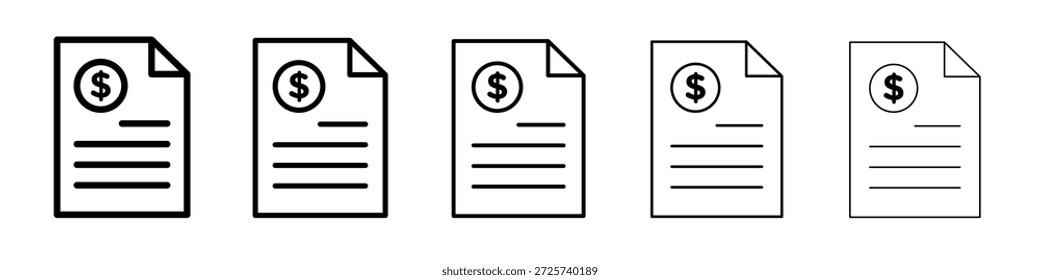 Bank statement icon for graphic designs. Icon vector design