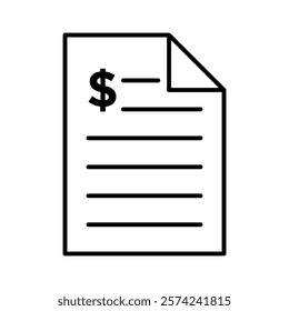 Bank statement icon linear logo isolated