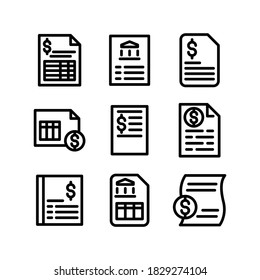 bank statement icon or logo isolated sign symbol vector illustration - Collection of high quality black style vector icons

