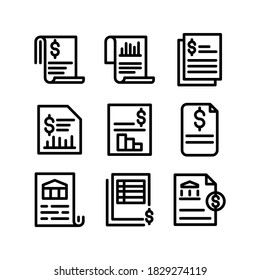 bank statement icon or logo isolated sign symbol vector illustration - Collection of high quality black style vector icons
