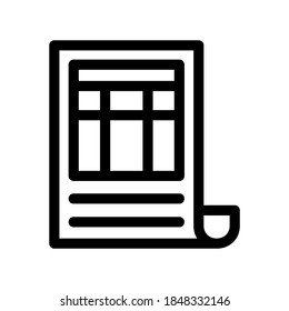 icono de extracto bancario o logotipo símbolo de signo aislado ilustración vectorial - iconos vectoriales de estilo negro de alta calidad
