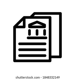 bank statement icon or logo isolated sign symbol vector illustration - high quality black style vector icons
