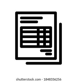 bank statement icon or logo isolated sign symbol vector illustration - high quality black style vector icons
