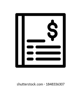 bank statement icon or logo isolated sign symbol vector illustration - high quality black style vector icons
