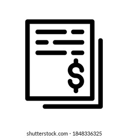 icono de extracto bancario o logotipo símbolo de signo aislado ilustración vectorial - iconos vectoriales de estilo negro de alta calidad

