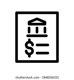 bank statement icon or logo isolated sign symbol vector illustration - high quality black style vector icons
