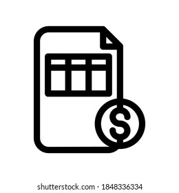 icono de extracto bancario o logotipo símbolo de signo aislado ilustración vectorial - iconos vectoriales de estilo negro de alta calidad
