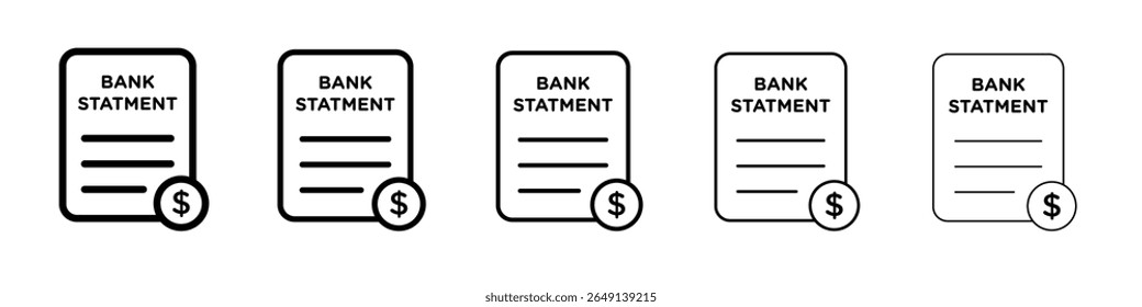 Bank statement icon simple illustration logo art