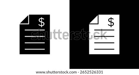 Bank statement icon symbol collection. Flat vector stock illustration.