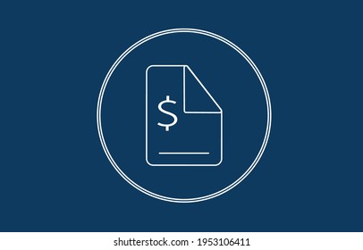 Bank statement icon vector illustration.