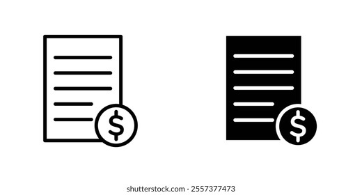 Bank statement Icon vector. liner and flat style icons set.