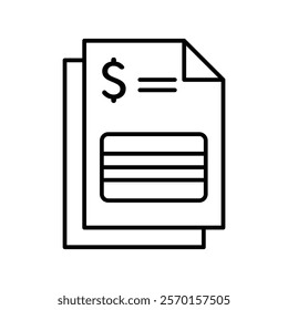 Bank statement icon Vector logo set flat