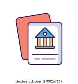 Bank Statement icon vector stock illustration