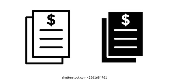 Bank statement icons for web ui designs