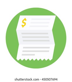 Bank Statement Vector Icon