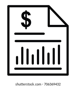 Bank Statement Vector Icon