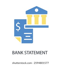 bank statements icon. vector.Editable stroke.linear style sign for use web design,logo.Symbol illustration.