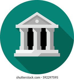 Bank Symbol - Flat Color Series