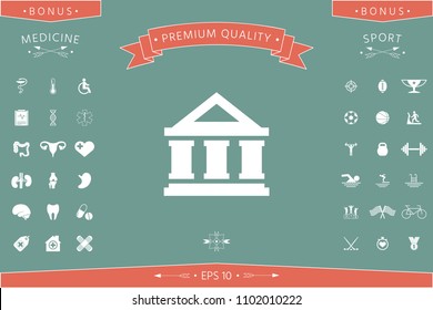 Bank symbol icon