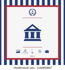 Bank symbol icon