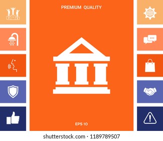 Bank symbol icon