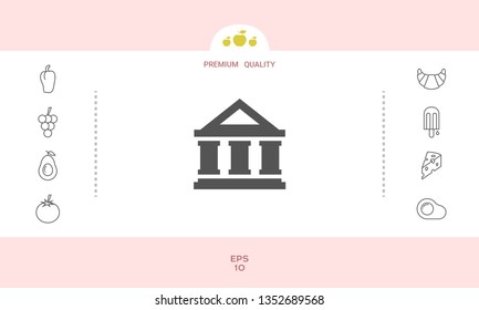 Bank symbol icon. Graphic elements for your design