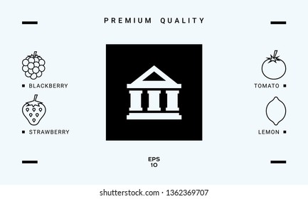 Bank symbol icon. Graphic elements for your design