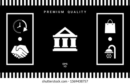 Bank symbol icon. Graphic elements for your design