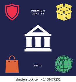 Bank symbol icon. Graphic elements for your design
