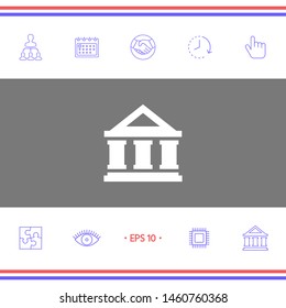 Bank symbol icon. Graphic elements for your design